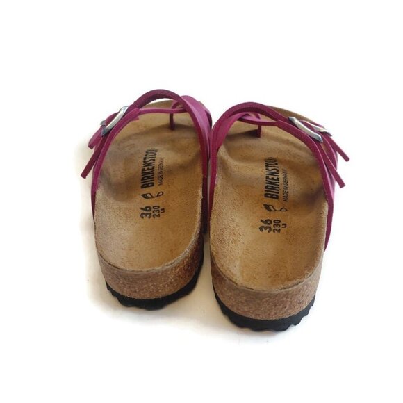 Birkenstock Mayari Oiled Leather Sandals EU 36 Womens 5 Festival Fuchsia Regular - Picture 9 of 11